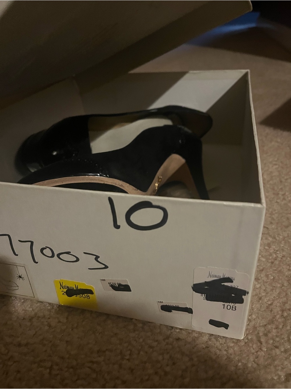 Charlotte Olympia Black Suede and Patent Leather Dolly Platform Pumps. - Picture 3 of 3